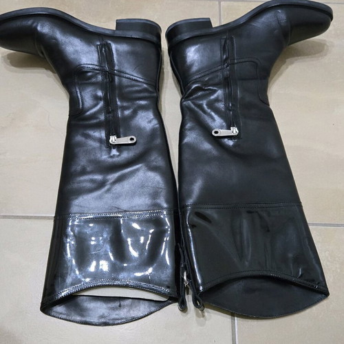 Bally black leather riding boots used, size 36.5