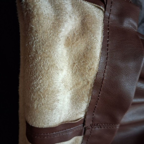 Zara leather-look pants brown like new, size S