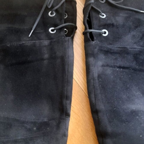 Over the knee boots size 39 like new, black with platform
