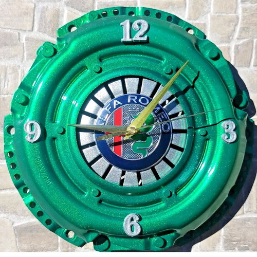Handmade Alfa Romeo wall clock new, analog