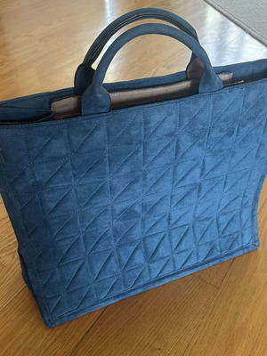 Velvet extra large tote bag, blue