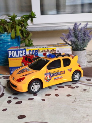 Αυτόματο αυτοκίνητο με μπαταρίες police car κίτρινο καινούργιο