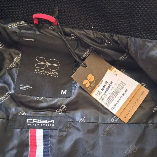 Crosshatch Mens Hooded Padded Gilet Medium new, red
