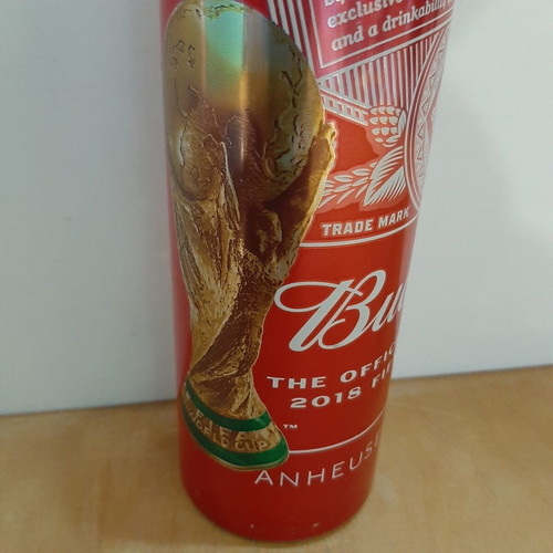 FIFA 2018 Budweiser Collectible Aluminum Beer Bottle used