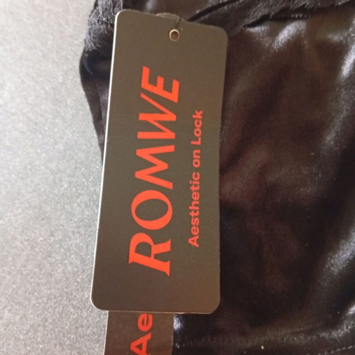 Romwe top size L καινούργιο, μαύρο με δαντέλα