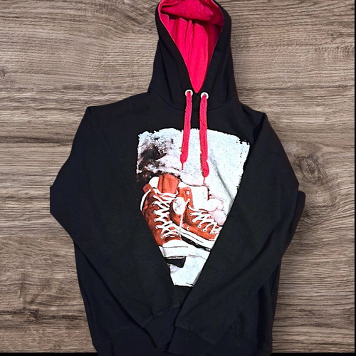 Legal hoodie size S like new, black and red