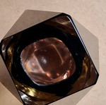 Murano sommerso vase 16 cm, brown grenat, yellow and clear