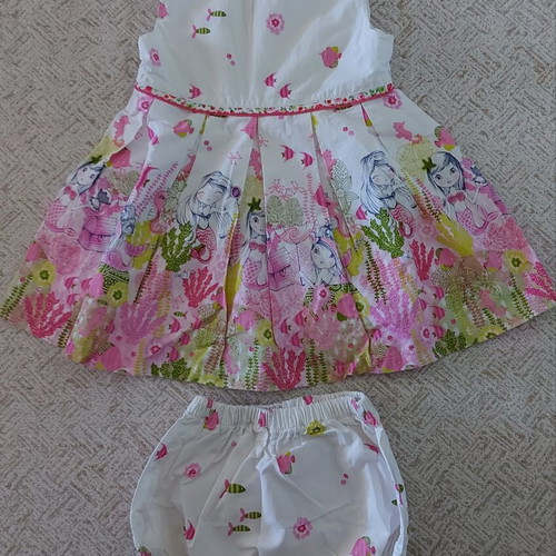 Dress for 12 months like new with matching diaper cover