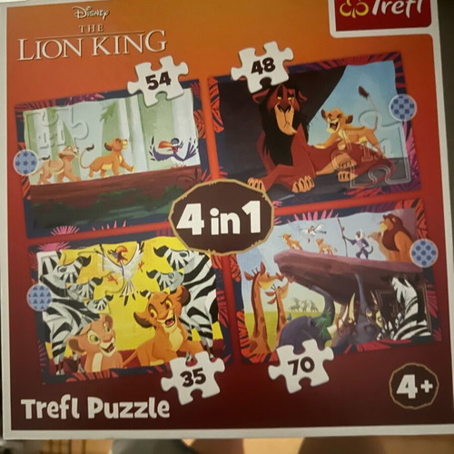 Lion King Puzzle Trefl Disney 4 in 1 like new