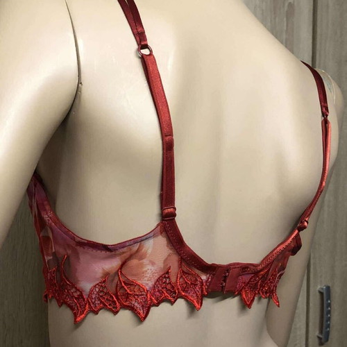 Bra used, size B-80/M, red multicolor