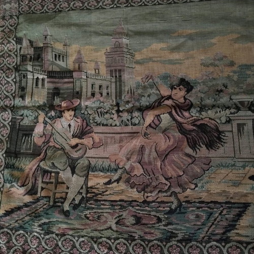 Vintage wall tapestry used with romantic scene 1.80x1.00m