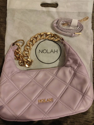 Nolah shoulder bag like new, purple with thick chain