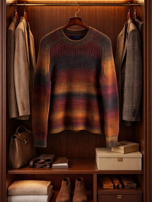 Karl Lagerfeld Gradient Stripe Unisex Sweater like new XS