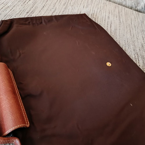 Longchamp document and laptop clutch like new, dark brown