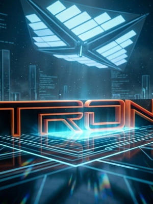 Tron decorative logo stand new, 3D printed