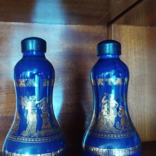 Metaxa 100th Anniversary Set porcelain and 18K gold like new