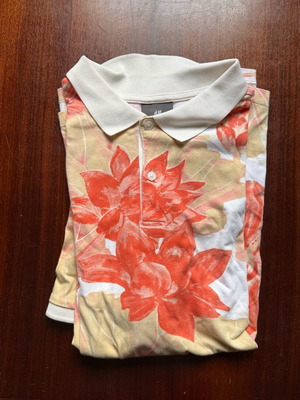 H&M men's polo shirt like new with tropical floral design, size XL