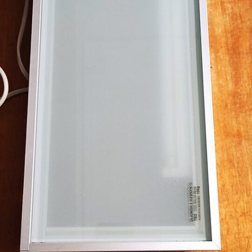 Aluminum shelves with hidden lighting like new, frosted glass, max 10 kg