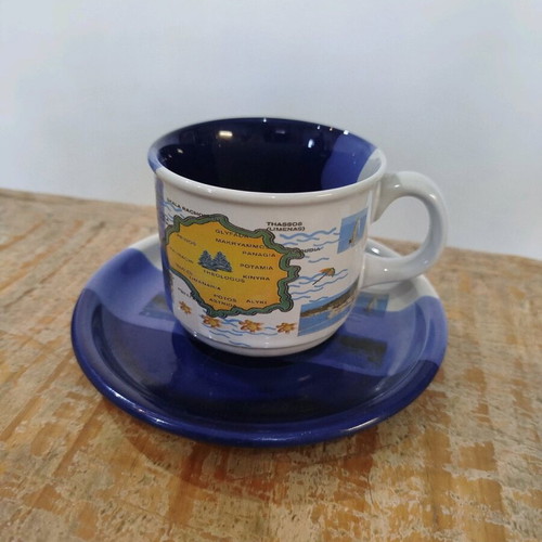 Thasos mug with saucer like new