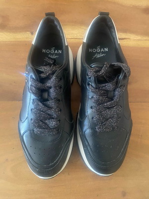 Hogan sneakers women's like new, size 38.5, black
