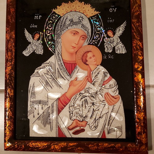 Icon of Virgin Mary and Christ for wall
