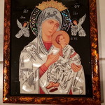 Icon of Virgin Mary and Christ for wall