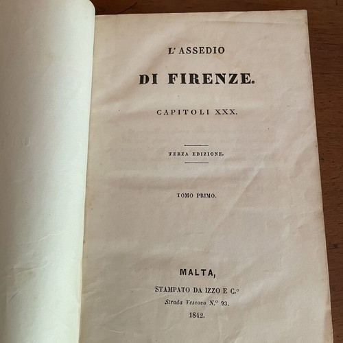L'Assedio di Firenze by Francesco Domenico Guerrazzi used, 3-volume set, Italian
