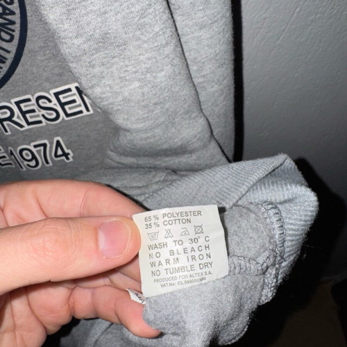 Men's gray Republic Presents hoodie with high neck, like new, size XL