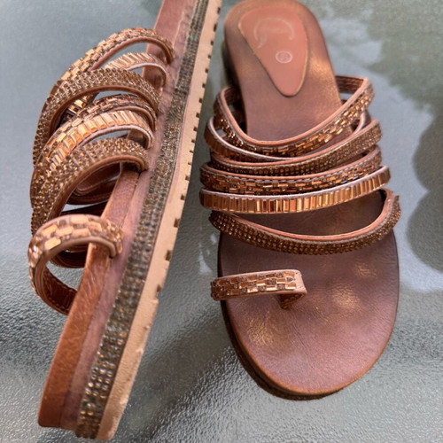 Sandals with straps size 39 used, brown