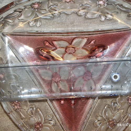 Vintage plate with embossed cherry blossom flowers like new