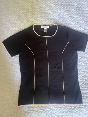 Carducci knitted blouse rayon black used, size S-M