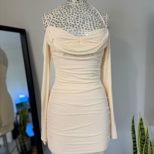 Oh Polly Mini Dress beige like new, size S