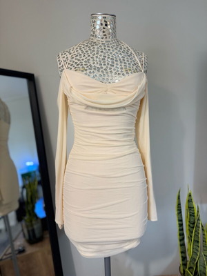 Oh Polly Mini Dress beige like new, size S