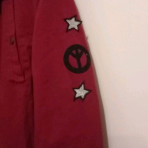 Evita Parka Jacket waterproof with inner fur, size 10, burgundy like new