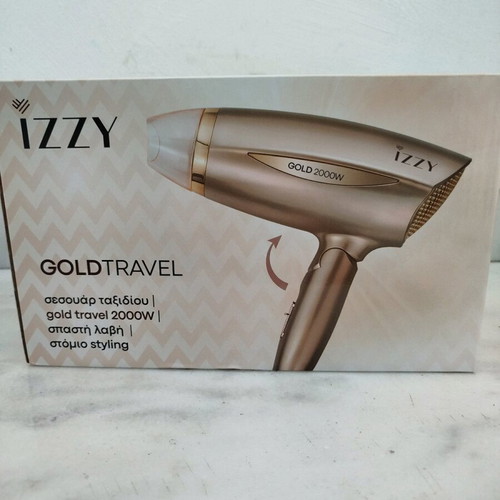 IZZY Gold Travel 2000W Hair Dryer new