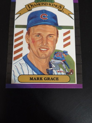 1988 Donruss Diamond Kings Mark Grace Baseball Card like new