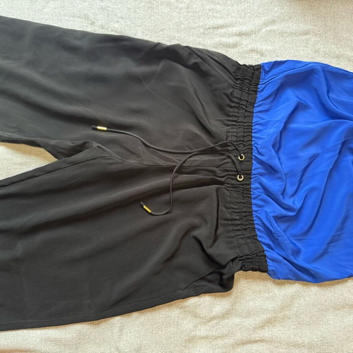 Jumpsuit black/blue new, lightweight airy fabric