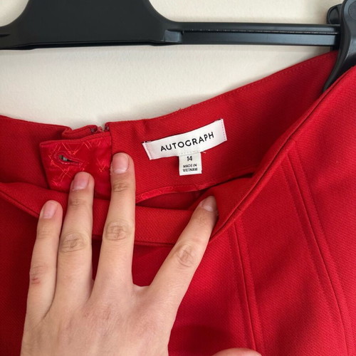 Autograph pants new, size UK 14, red, wide leg wool blend