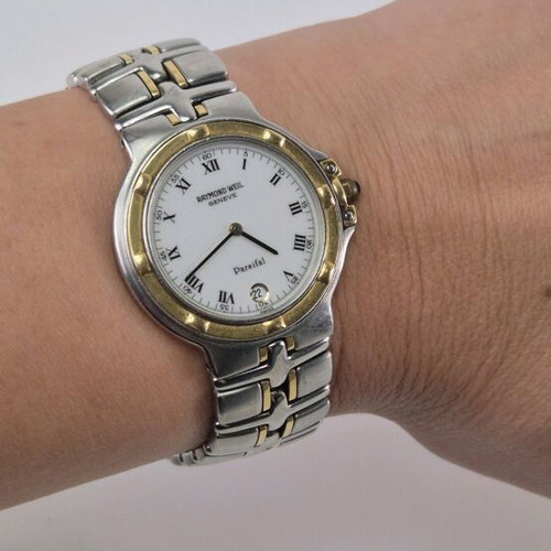 Raymond Weil Parsifal 9190 μεταχειρισμένο δίχρωμο ρολόι quartz