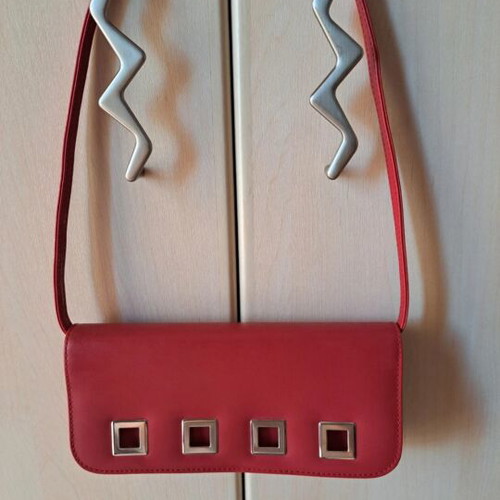 Mad Hat leather shoulder bag new, red