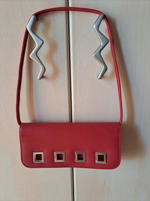 Mad Hat leather shoulder bag new, red