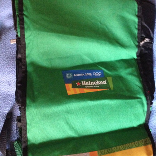 Heineken collectible backpack Athens 2004 new with speakers and insulated
