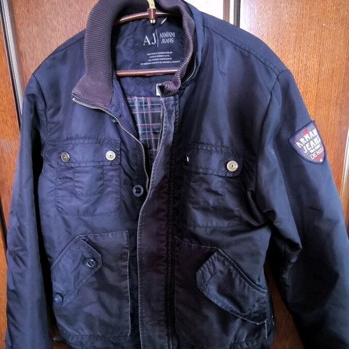 Armani Jeans men's medium jacket used, dark blue