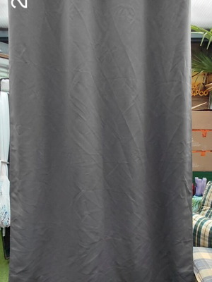 Dark grey blackout curtain with rings 250x140cm
