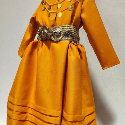 Children's traditional Kalymnos dress mustard size 2 years new
