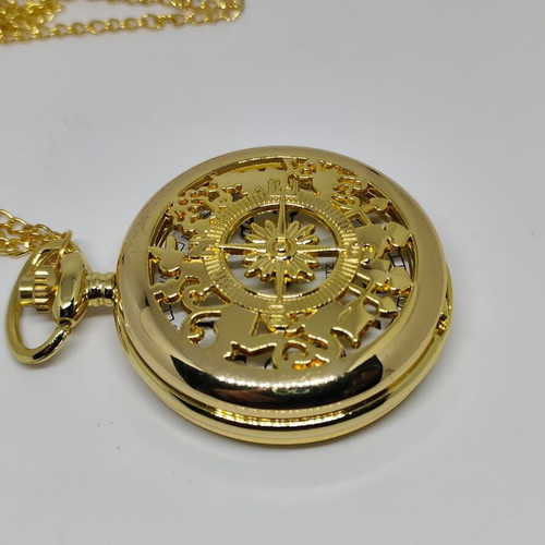 Vintage pocket watch gold color like new