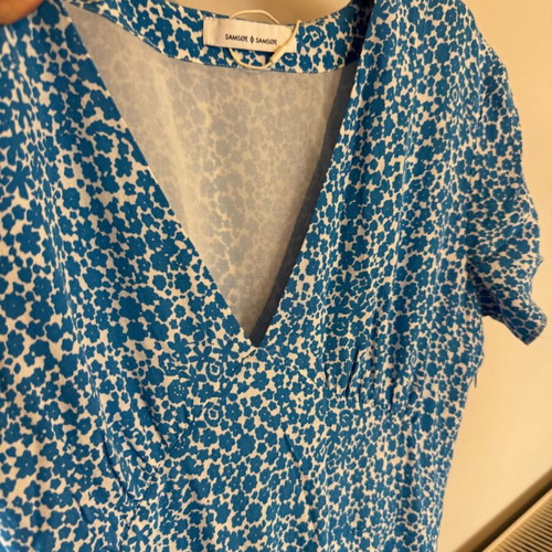 Samsoe Samsoe mini floral dress like new, white and blue