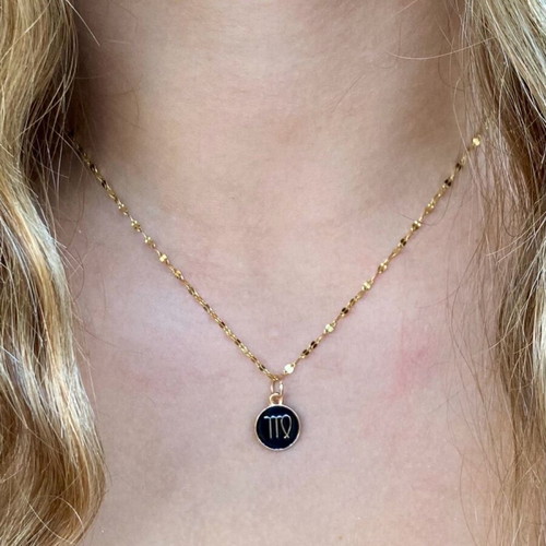 Zodiac jewelry new, gold-colored stainless steel