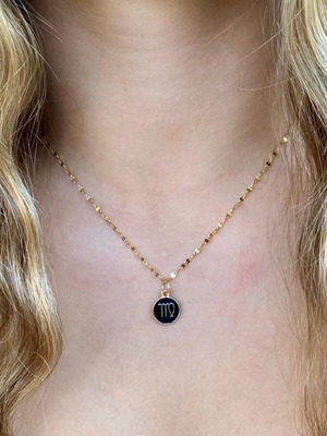 Zodiac jewelry new, gold-colored stainless steel