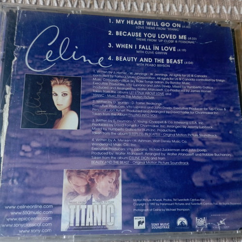 Celine Dion My Heart Will Go On CD like new, pop